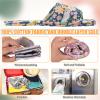Chuarry 10 Pairs Floral Cotton House Slippers for Guest Women Washable Indoor Cotton Slippers Comfortable Soft Open Toe Slipper Portable Foldable Slipper for Hotel Travel Airplane Spa, 2 Sizes view 4