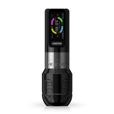 Ambition Zetton Tattoo Machine with 2400mAh Battery Brushless Motor Straight Drive Bar Color Touch Display Rotary Tattoo Gun Cartridge Pen Supply for Professional Tattoo Artists