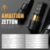 Ambition Zetton Tattoo Machine with 2400mAh Battery Brushless Motor Straight Drive Bar Color Touch Display Rotary Tattoo Gun Cartridge Pen Supply for Professional Tattoo Artists view 2