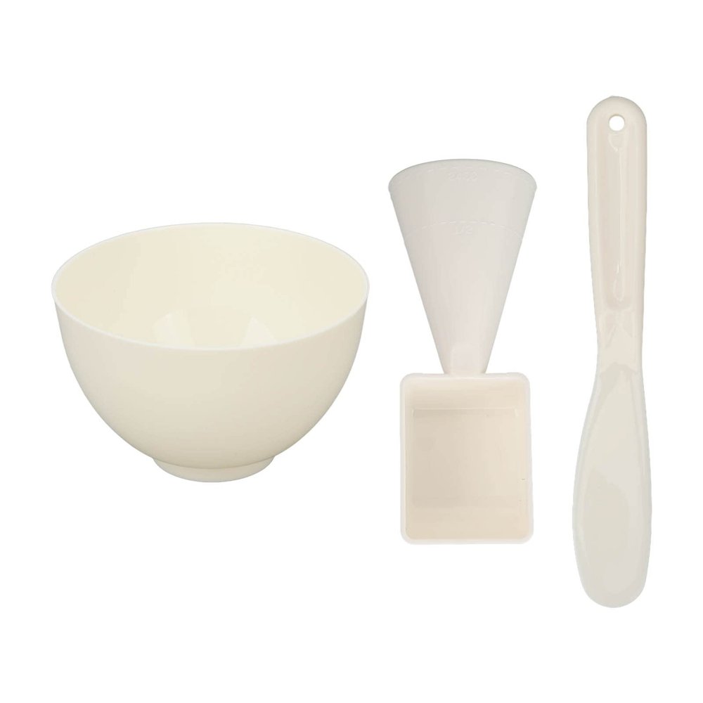 3pcs DIY Face Mask Bowl Set, Face Mask Mixing Bowl Set for Home Use, Make Up Mixing Tool Set, Facemask Mixing Tool Kit with Face Mask Bowl, Stick Spatula, Measuring Spoon