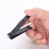 Black Silver Nail Clippers Stainless Steel Nail Cutter Thick Scissor Plier Toenail Fingernail Professional Manicure Trimmer view 3