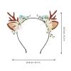 MAGICLULU 1pc Deer Hair Bands Festival Head Hoop Reindeer headband with Flowers Xmas Hair Bands Headpiece for Women view 3