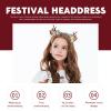 MAGICLULU 1pc Deer Hair Bands Festival Head Hoop Reindeer headband with Flowers Xmas Hair Bands Headpiece for Women view 4