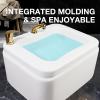 BAYTEWJX Square Footbath Foot Bath Sink Acrylic Massage Footbath Adjustable Temperature Foot Bath Stress Relief for Fatigue and Tired Feet Great for Getting The Dead/Old Skin Off Your Feet. view 2