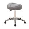 NUNETH Saddle Office Chair Adjustable Height 36-50 Cm, Dental Hygienist Artists Saddle Rolling Stool, Metal Salon Saddle Seat with 360 Swivel PU Wheel (Color : Light Gray) view 1