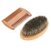 Beard Brush Kit, Chazcool Beard Grooming Kit Mustache Oval Brush and Hair Mustache Shaving Brush Facial Hair Brush view 1