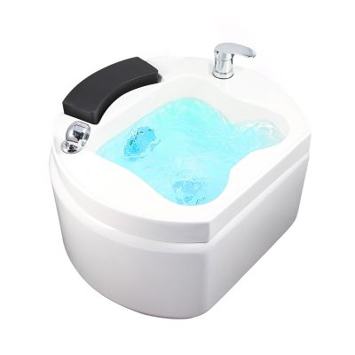 BAYTEWJX Basin Sturdy Durable Acrylic Foot Bath Semi-Circular Foot Bath Salon Massage Equipment Adjustable Temperature Colorful Light Surfing Foot Detox Bucket Tub for Home Spa Treatment.