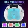 BAYTEWJX Basin Sturdy Durable Acrylic Foot Bath Semi-Circular Foot Bath Salon Massage Equipment Adjustable Temperature Colorful Light Surfing Foot Detox Bucket Tub for Home Spa Treatment. view 2