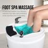BAYTEWJX Basin Sturdy Durable Acrylic Foot Bath Semi-Circular Foot Bath Salon Massage Equipment Adjustable Temperature Colorful Light Surfing Foot Detox Bucket Tub for Home Spa Treatment. view 3