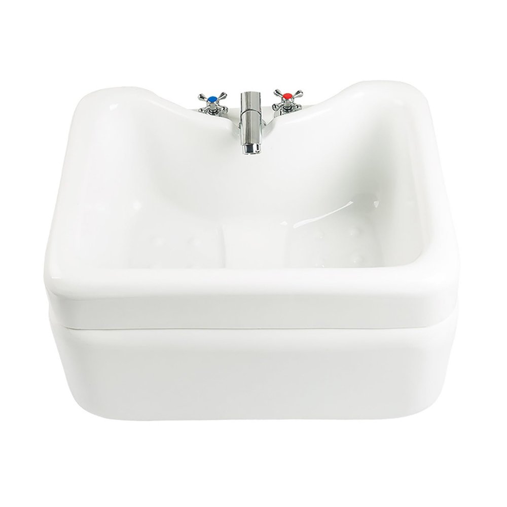 BAYTEWJX Acrylic Massage Footbath Square Footbath Footbath Barrel Large Foot Massager Hot and Cold Adjustment Spa Massage Pedicure Bowl Foot Detox Bucket Tub for Home Spa Treatment.