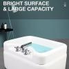 BAYTEWJX Acrylic Massage Footbath Square Footbath Footbath Barrel Large Foot Massager Hot and Cold Adjustment Spa Massage Pedicure Bowl Foot Detox Bucket Tub for Home Spa Treatment. view 2