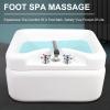 BAYTEWJX Acrylic Massage Footbath Square Footbath Footbath Barrel Large Foot Massager Hot and Cold Adjustment Spa Massage Pedicure Bowl Foot Detox Bucket Tub for Home Spa Treatment. view 3