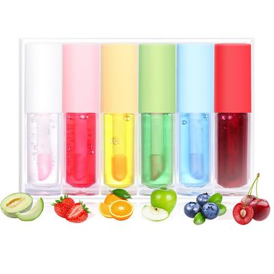 6Pcs Fruit Flavour Flavored Lip Balm Set for Lip Care, Long Lasting Moisturizing Lip Balm for Dry and Chapped Lips 3.5g/0.123oz