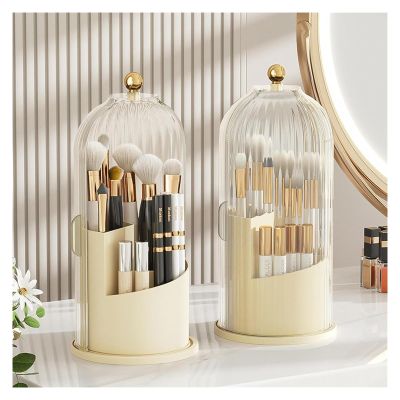 360 Rotary Makeup Manager Rotatable Makeup Lipstick Organizer Eyeliner Pen Eye Shadow Eyebrow Pencil Holder Cosmetics Storage Box Vanity Organizer And Accessories, C (Color : B)