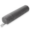 Saloniture 3/4 Round Massage Table Bolster Pillow Pad - 26 x 6 x 4-1/2 Inch - Gray Velour view 1