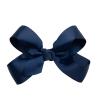 HAIRBOWS Girls' Grosgrain Hair Bow with a Knot Wrap Center on a Hair Clip, All Ages and Hair Types, 5 Inch Bow, Navy view 1