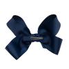 HAIRBOWS Girls' Grosgrain Hair Bow with a Knot Wrap Center on a Hair Clip, All Ages and Hair Types, 5 Inch Bow, Navy view 2