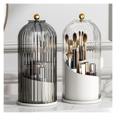 360 Rotary Makeup Manager Rotatable Makeup Lipstick Organizer Eyeliner Pen Eye Shadow Eyebrow Pencil Holder Cosmetics Storage Box Vanity Organizer And Accessories, C (Color : C)