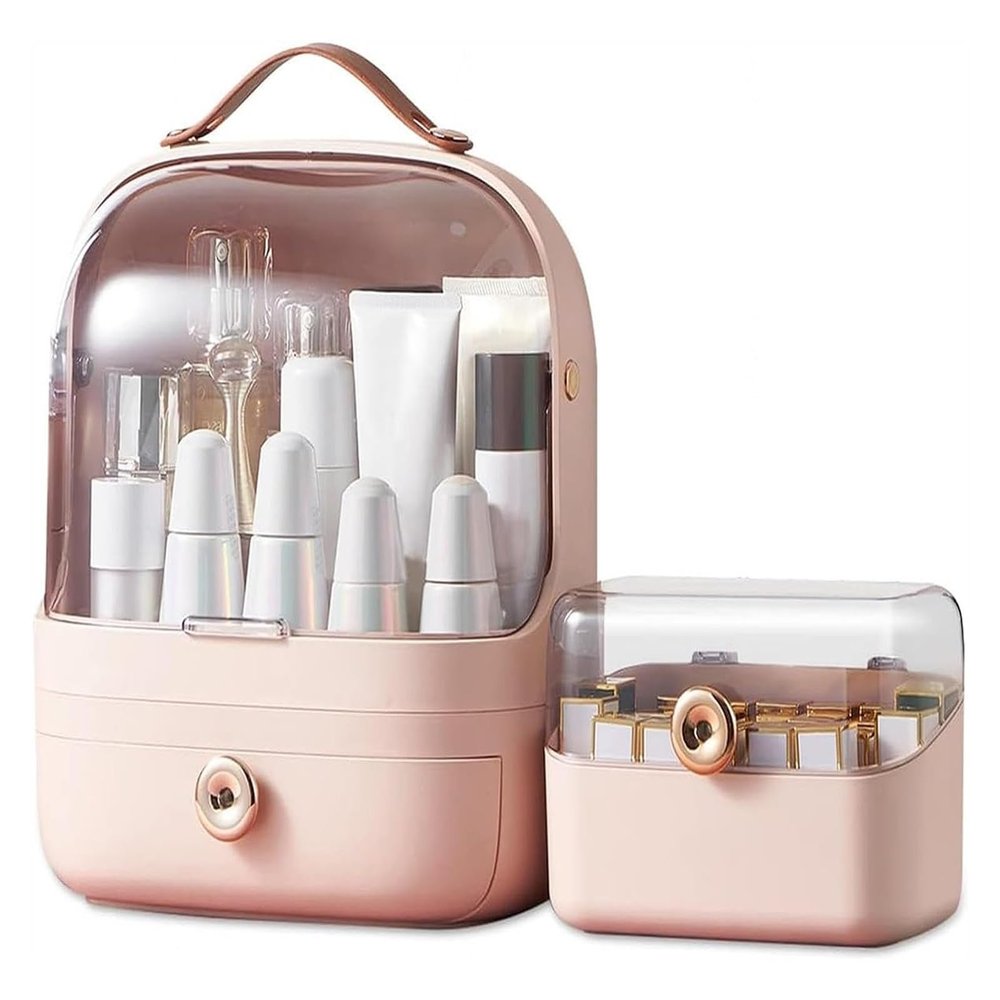 5 In 1Cosmetics Storage Box Multi-Function And Perfect Bathroom Countertop And Bedroom Dresser Keep Cosmetics Organized And Tidy,Pink1 (Color : Pink4)