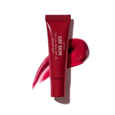 Cay Skin Isle Lip Balm SPF 30  High Shine, Hydrating + Sheer Lip Gloss in Vanilla Brown Sugar Flavor  Formulated with Natural Ingredients for All Skin Tones  Bad Gyal Berry, 0.35 oz