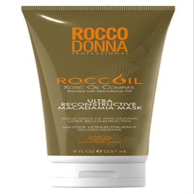 Rocco Donna Ultra Reconstructive Macadamia Mask | Adds Softness and Shine | for Dry, Damaged & All Hair Types | Sulfate-Free | 8 oz