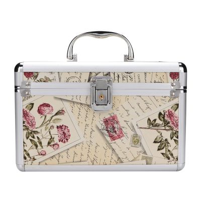 ZASCHMOY Portable Makeup Train Cases Professional Travel Makeup Bag Large Capacity Beauty Cosmetic Case Eyelashes Extension Tools Girl Makeup Brushes Toiletry Organizer