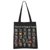 VAMSII Frog and Toad Tote Bag - The A-Z of Frogs & Toads Grocery Shopping Bag - Aesthetic Bag for Women Girls (BLK) view 1