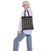 VAMSII Frog and Toad Tote Bag - The A-Z of Frogs & Toads Grocery Shopping Bag - Aesthetic Bag for Women Girls (BLK) view 4