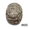 Hair Systems for Men Ultra Thin Skin Mens Toupee 0.04mm Invisible V-loop Human Hair Replacement System LYRICAL HAIR Toupee for Men Super Thin Skin Men Hair Units Grey Black Blonde Brown White Hair 7X9"-100% density #650 Light Brown with 50% Gray view 2