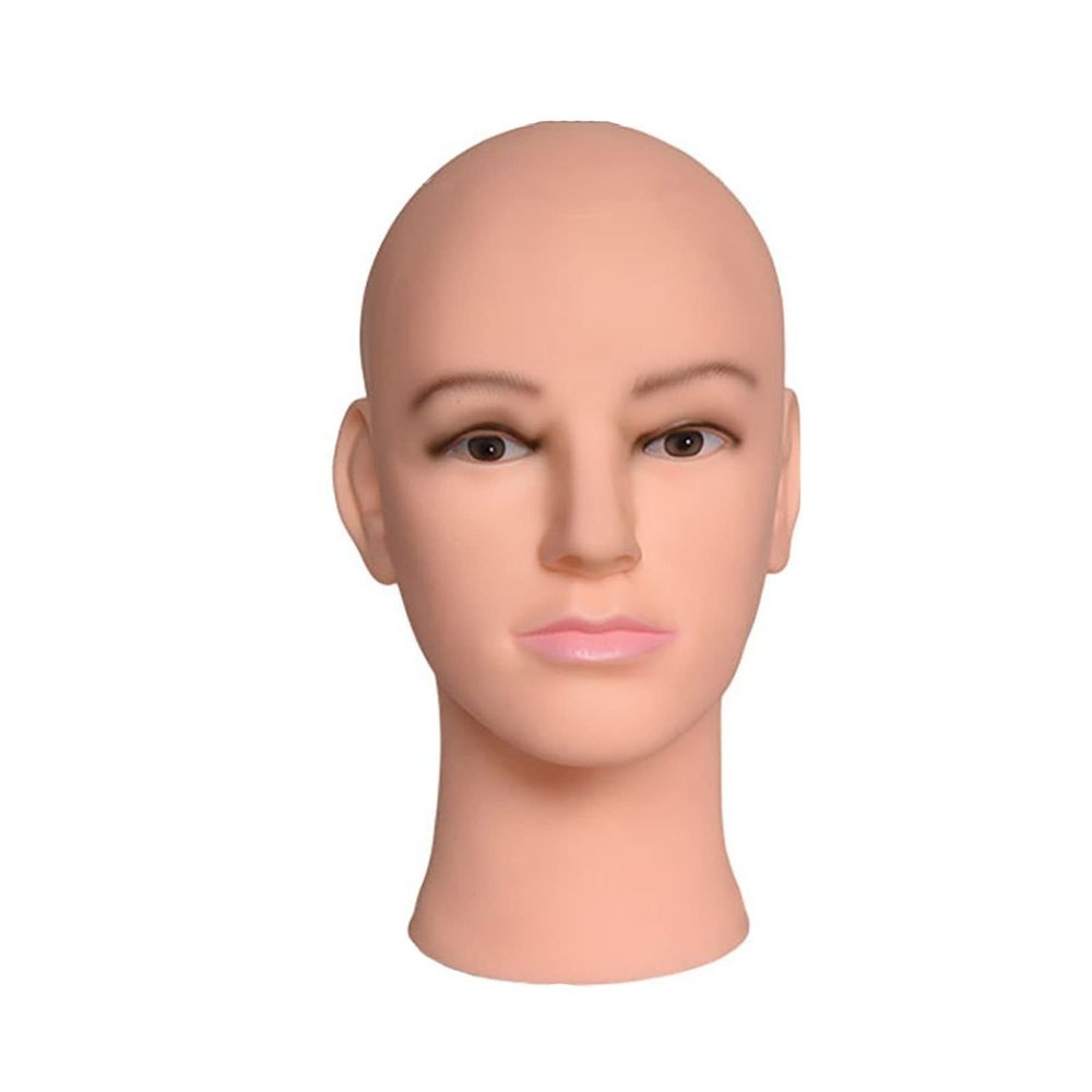 Mannequin Head for Wig Making and Display Hat Helmet Glasses Or Masks Display Head Model D