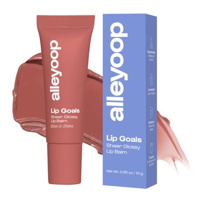 Alleyoop Lip Goals Glossy Lip Balm  Hydrating Tinted Lip-Moisturizer for Women - Vegan LipBalm for Cracked Lips, Moisturizing LipGloss Balm - Lips Treatment & Hydration Care, (Sheer Dusty Rose)
