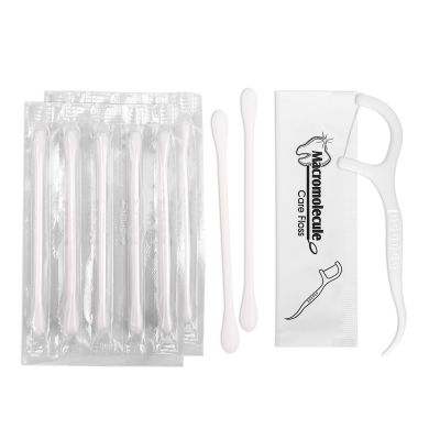 200 Pack Cotton Swabs, Individually Wrapped Bundle With 200 Pack Hotel Vanity Kit Individually Wrapped