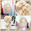 ZOMOI 26"-28"Mannequin Head with 80% Real Hair,Cosmetology Mannequin Trainning Head Hairdresser Pratice Doll Head for Hair Styling with Free Clamp Holder(#613 Light Blonde) view 4