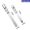 2 Pcs Stainless Steel Nail File Double Sided Nail File with Anti-Slip Handle and Leather Case Reusable Manicure Filer for Women Men view 2