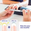 2 Pcs Stainless Steel Nail File Double Sided Nail File with Anti-Slip Handle and Leather Case Reusable Manicure Filer for Women Men view 4