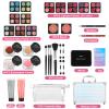 Anpro All-In-One Makeup Kit for Girls 10-12 with Case, Pro Teen Makeup Set, Tween Makeup Kit for Teens Women, Full Make Up Starter Kit with Brushes, Lipstick, Eye Shadow, Palette, Blush, Glitter Gel view 2