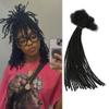 0.4cm & 0.6cm Width, 4-14 Inches10, 30, 60, 100 Strands Options 100% Real Human Hair Dreadlock Extensions for Men/Women/Kids, Handmade Permanent Loc Extension Bundles (0.6cm, 14inches, 60Strands) view 1