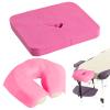 100 Pieces Disposable Face Cradle Covers Massage Headrest Covers for Massage Tables and Massage Chairs Beauty Spa Salon Bed, 12 x 15.5 Inches (Pink) view 1