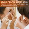 AKOAK 100 Pcs Cotton Swabs, Double Pointed Bamboo Swabs, Cotton Swabs for Makeup with Kapok Swabs, Cotton Swabs for Ears, Daily Cleaning, Painting, Pet Care, Makeup and More Fine Works view 4