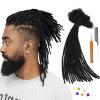 0.4cm & 0.6cm Width, 4-14 Inches10, 30, 60, 100 Strands Options 100% Real Human Hair Dreadlock Extensions for Men/Women/Kids, Handmade Permanent Loc Extension Bundles (0.6cm, 8inches, 30Strands) view 1