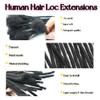 0.4cm & 0.6cm Width, 4-14 Inches10, 30, 60, 100 Strands Options 100% Real Human Hair Dreadlock Extensions for Men/Women/Kids, Handmade Permanent Loc Extension Bundles (0.6cm, 6inches, 60Strands) view 2