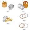 110Pcs Dreadlock Accessories,Hair Jewelry for Braids,Braid Rings Clips Beads Braiding Cuffs Fashional Decoration for Girls,Women (Gold, Silver) view 3