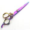 5.5/6 /7 Inch Purple Dragon Knight Professional Japanese Hair Scissors Barber Scissors Set (6 inch 2pc-A) view 2