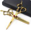 5.5/6 /7 Inch Purple Dragon Knight Professional Japanese Hair Scissors Barber Scissors Set (6 inch 2pc-B) view 1