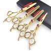 5.5/6 /7 Inch Purple Dragon Knight Professional Japanese Hair Scissors Barber Scissors Set (6 inch 4pc) view 3