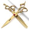5.5/6 /7 Inch Purple Dragon Knight Professional Japanese Hair Scissors Barber Scissors Set (7 inch 2pc-C) view 1