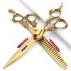 5.5/6 /7 Inch Purple Dragon Knight Professional Japanese Hair Scissors Barber Scissors Set (7 inch 2pc-C) view 2