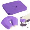 100 Pieces Disposable Face Cradle Covers Massage Headrest Covers for Massage Tables and Massage Chairs Beauty Spa Salon Bed, 12 x 15.5 Inches (Purple) view 1