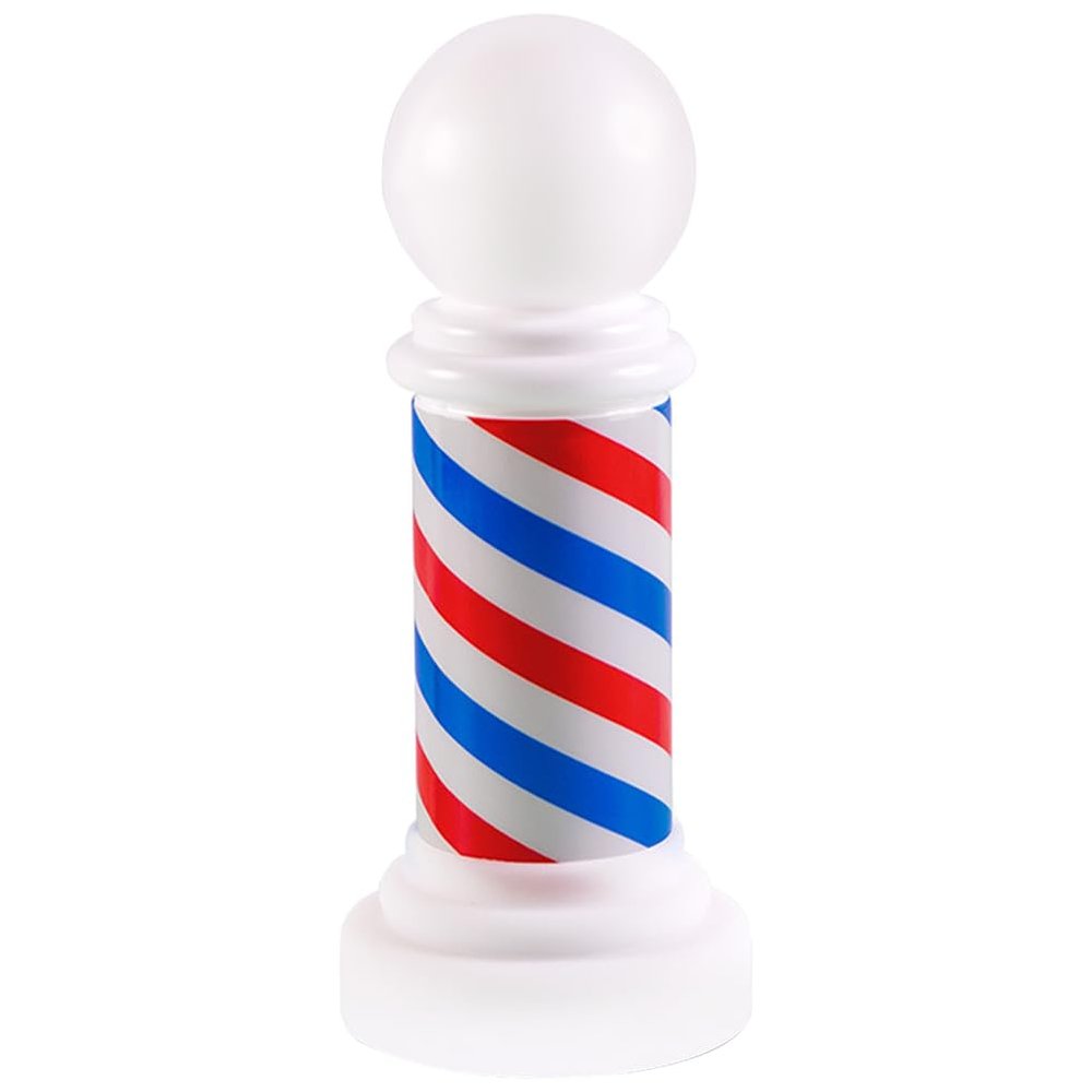 Beaupretty Signs Luminous Barber Light Salon Pole Lamp Barber Supply Reusable Hair Salon Pole Barber Shop Pole Lamp Barber Shop Accessories Decorate to Rotate Small Plastic White