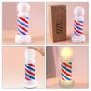 Beaupretty Signs Luminous Barber Light Salon Pole Lamp Barber Supply Reusable Hair Salon Pole Barber Shop Pole Lamp Barber Shop Accessories Decorate to Rotate Small Plastic White view 3